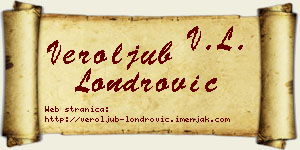 Veroljub Londrović vizit kartica